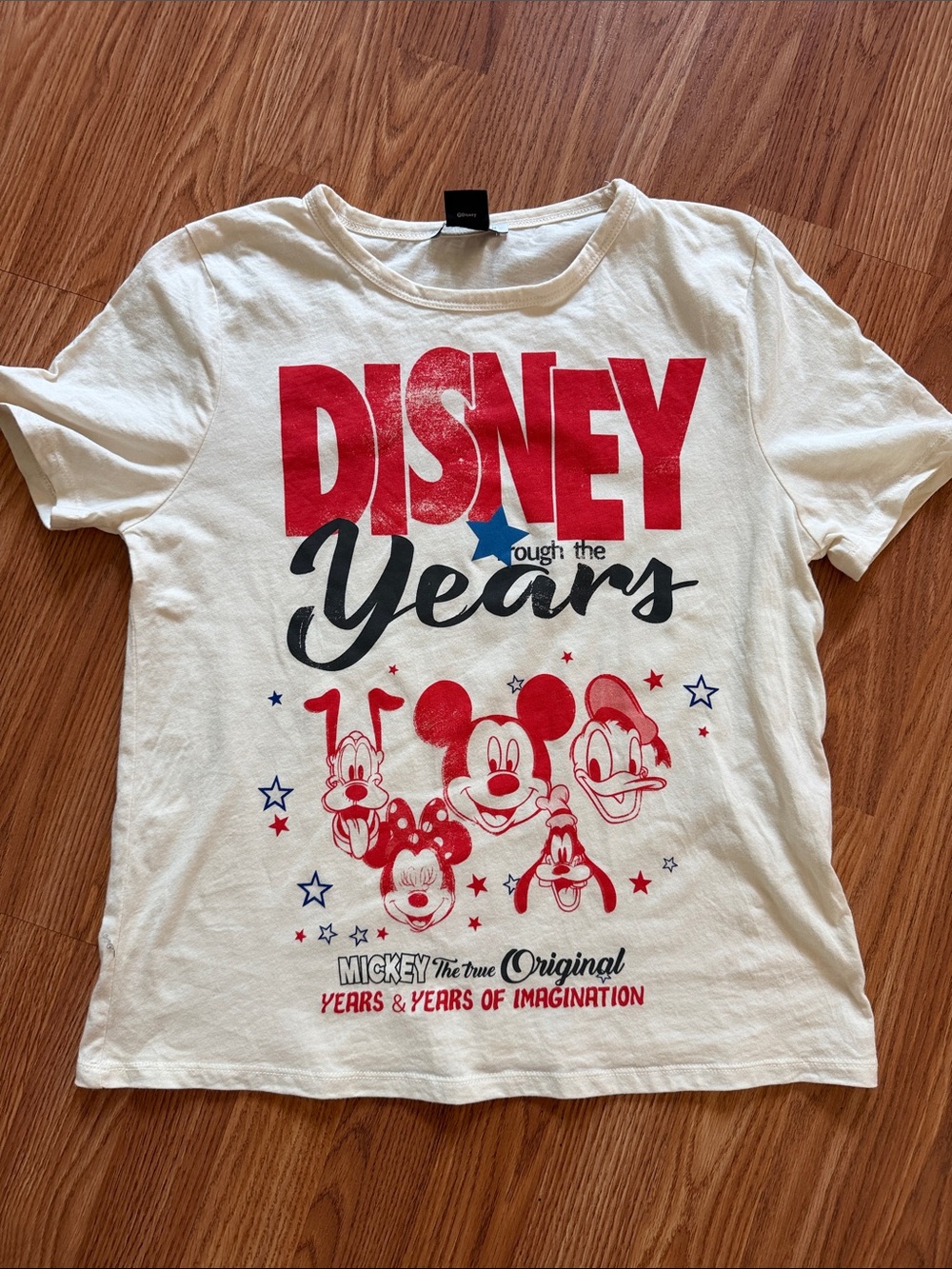 Disney White Red & Navy 'Disney Through the Years' Tee